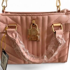 Bebe Pink Bag with Gold Accents